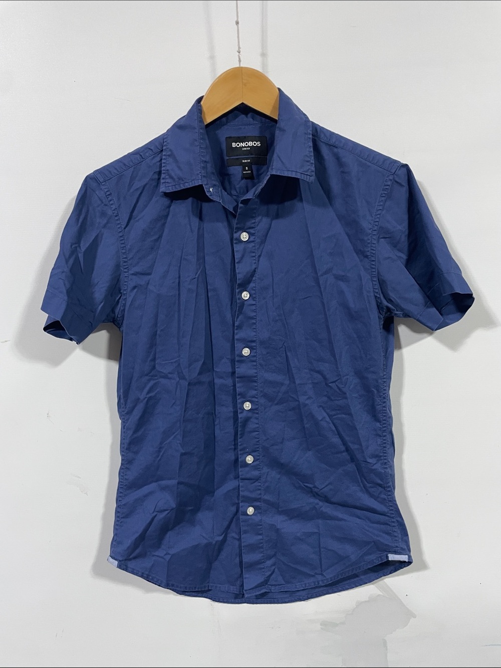 Bonobos Short-Sleeve Button-Down Shirt in Navy Blue